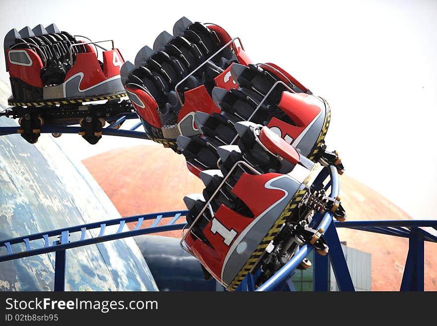 The rollercoaster in dubai, united arab emirates