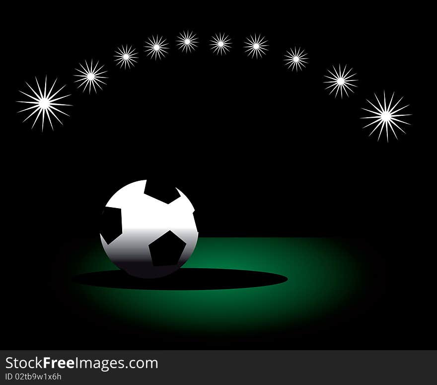 Isolated soccer football background crad poster