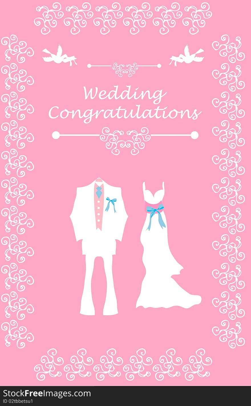 Wedding Bridal card with couple