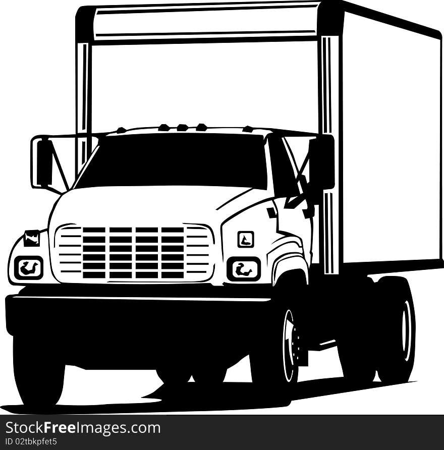 Black And White Transportation Truck