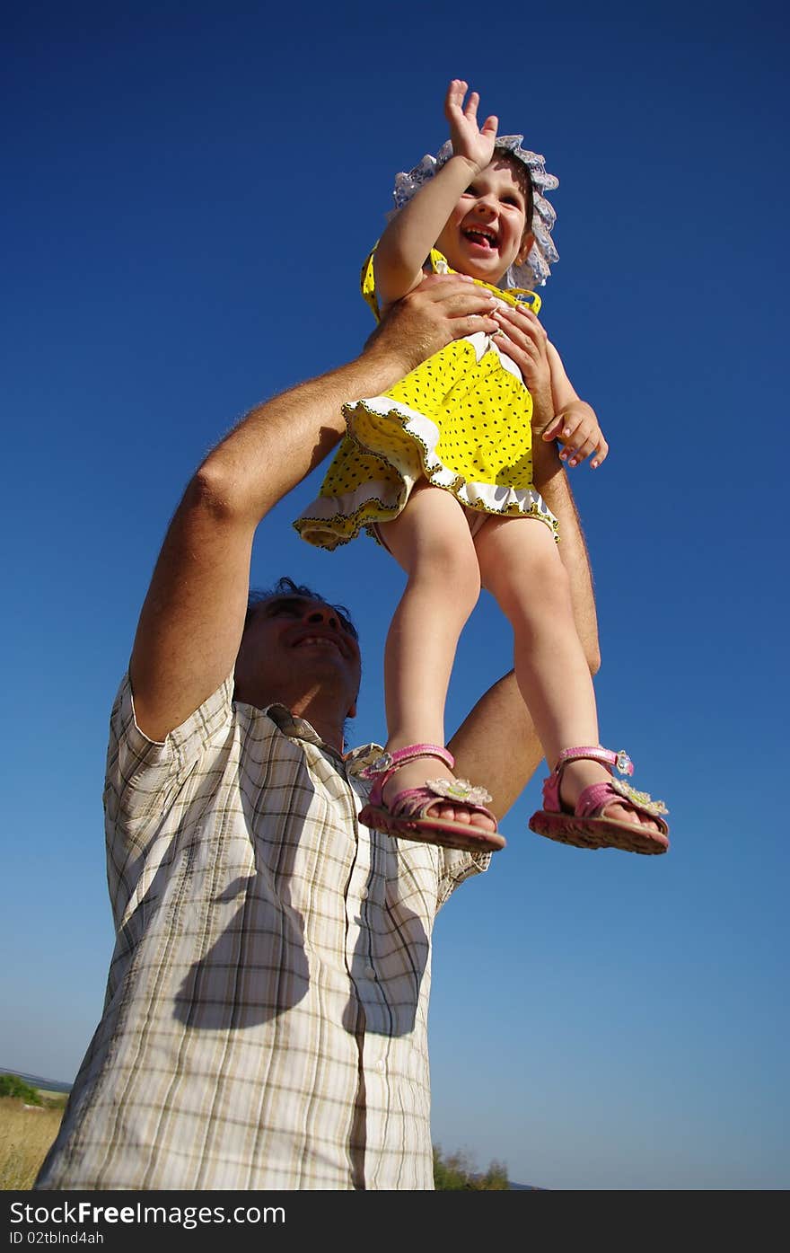 Dad playing with his daughter. Dad playing with his daughter