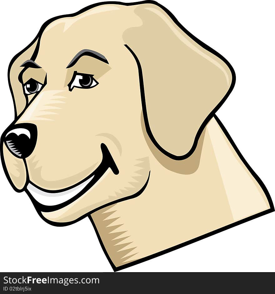 A cartoon of a labrador retriever sire