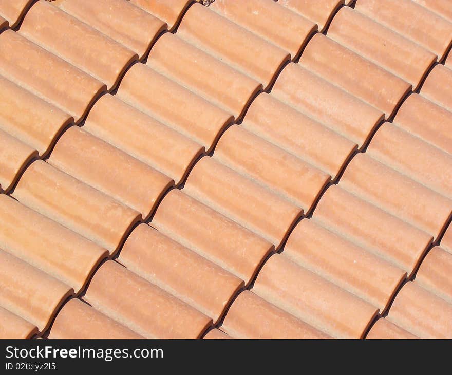 Close-up of red roof tiles