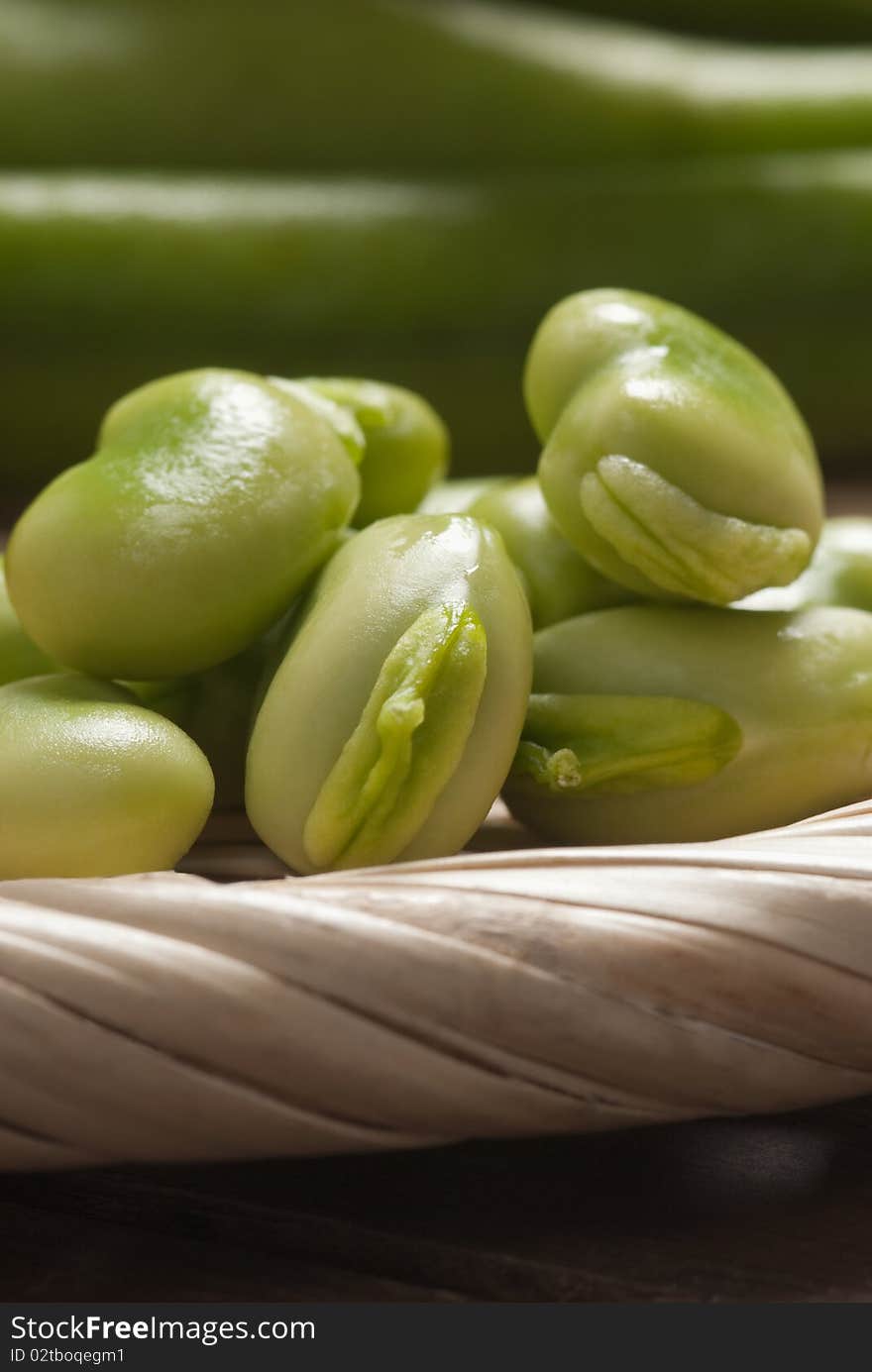 Close up of bright peas