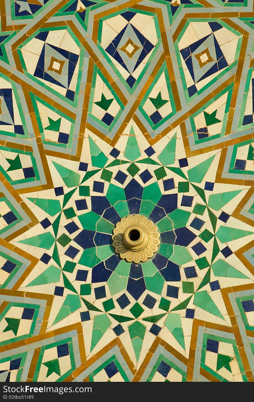 Star decorations in a mosque's floor. Star decorations in a mosque's floor