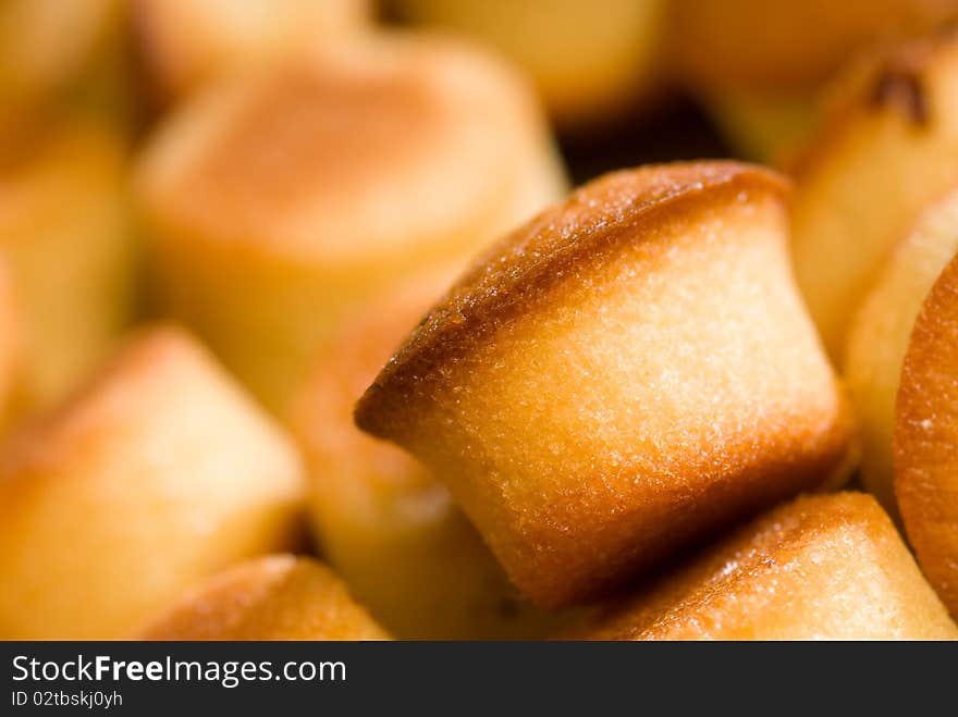 Close up picture of mini pound cakes