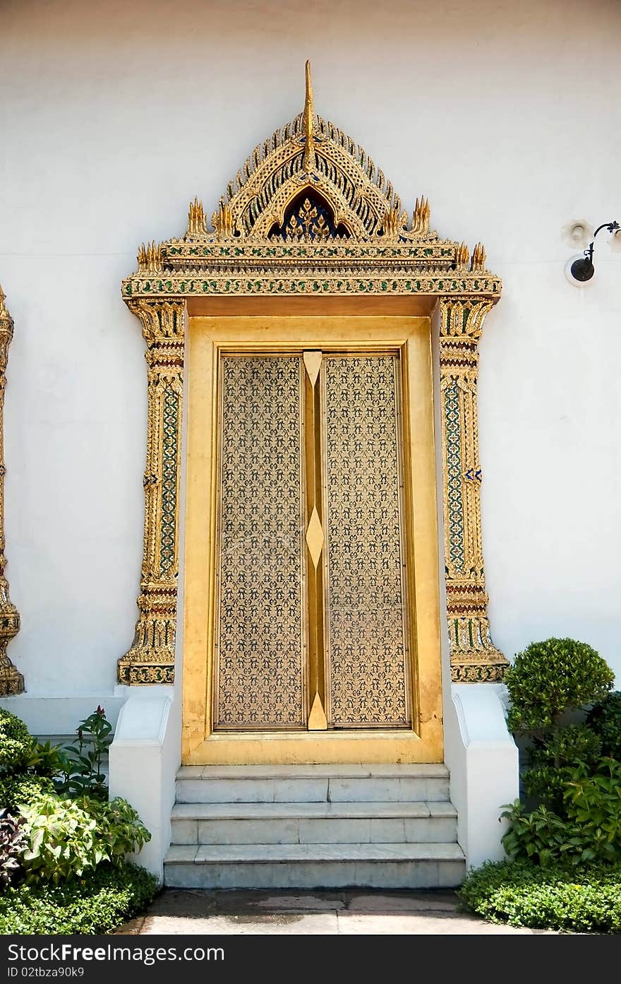 Thai-style doors.