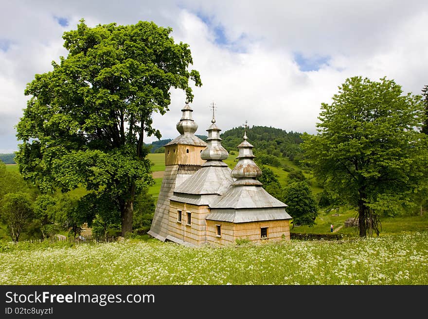 Wooden church in Dubne, Poland