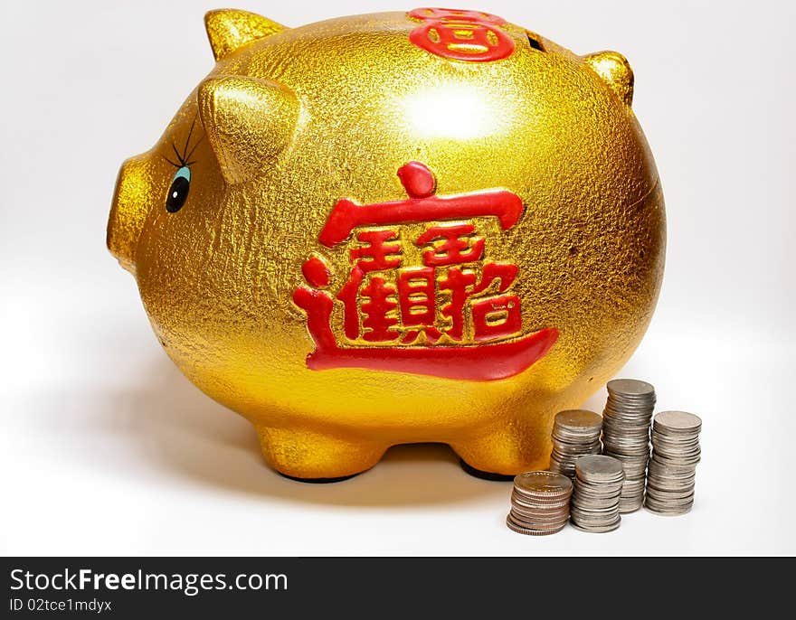 Gold Piggy Bank