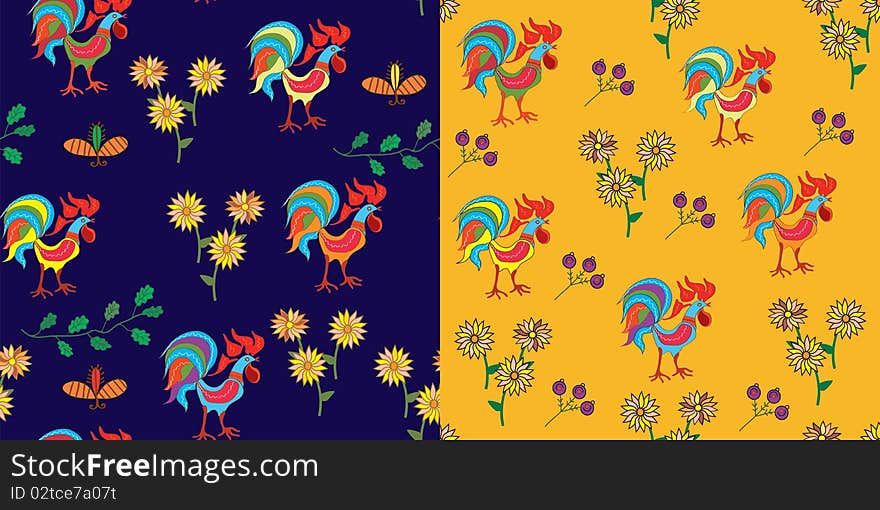 Set of patterns with rooster