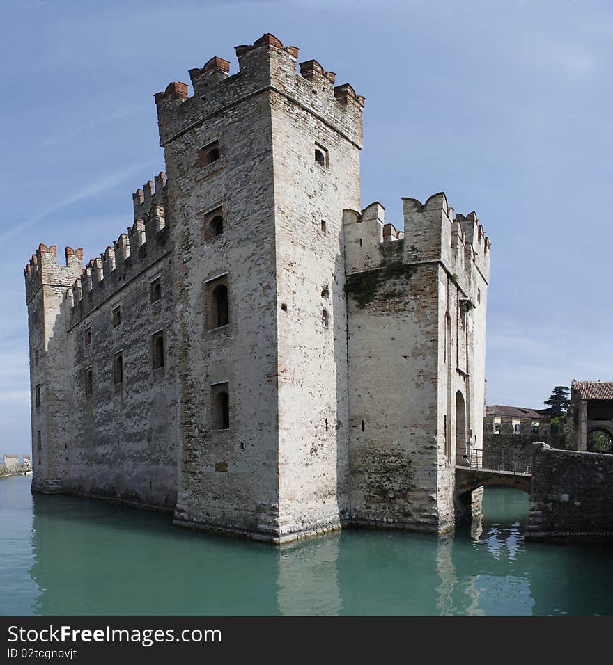 Castle Sirmione In Italy