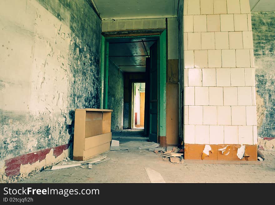 An empty room in an abandoned building (HDR image). An empty room in an abandoned building (HDR image)