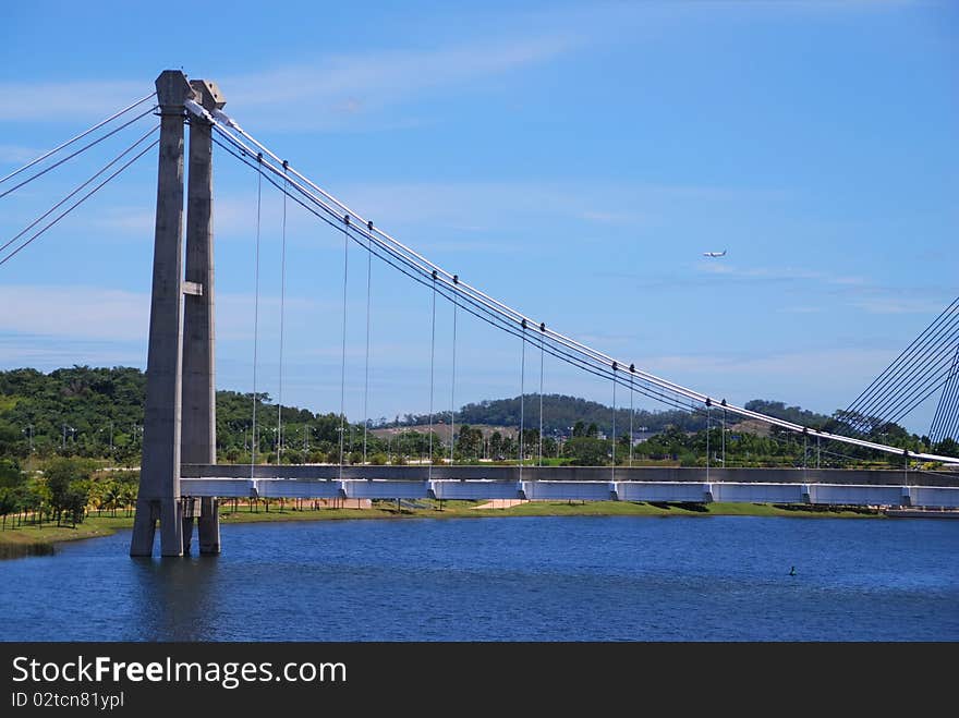 Photo of unfinished bridge at Putrajaya