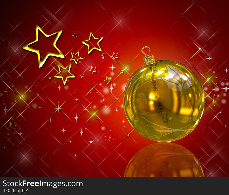 3D Christmas Balls background