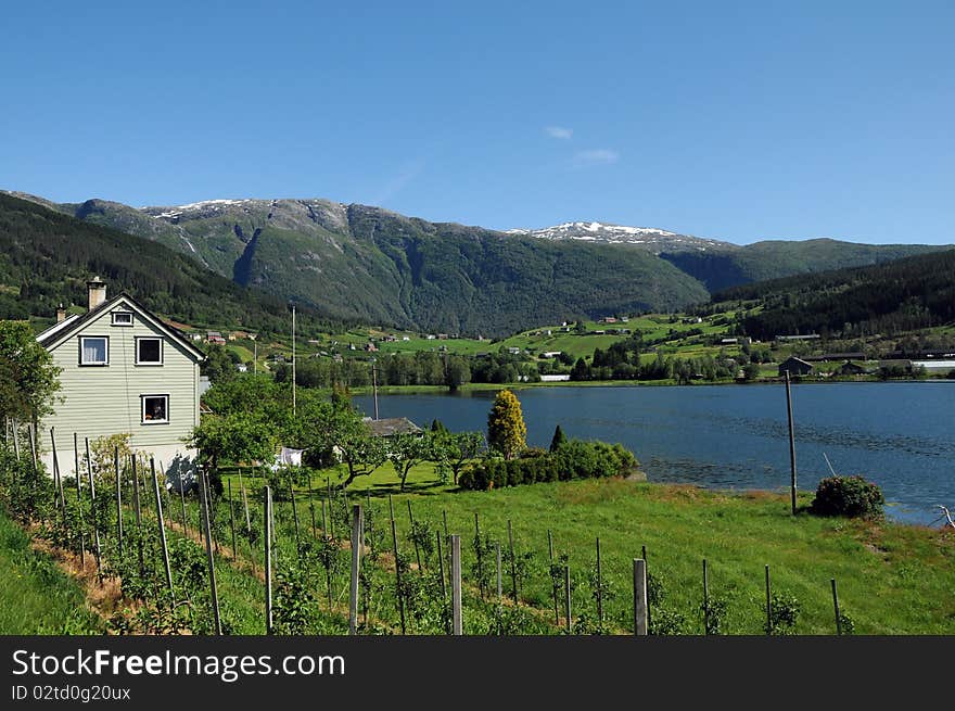 House Beside Hardangerfjord, Norway