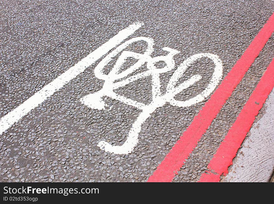 Cycle Symbol On Road