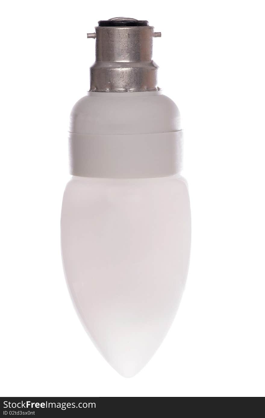 Energy saving lightbulb studio cutout