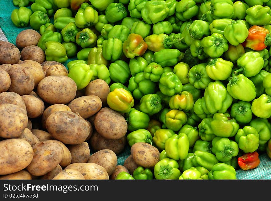 Potatos and peppers