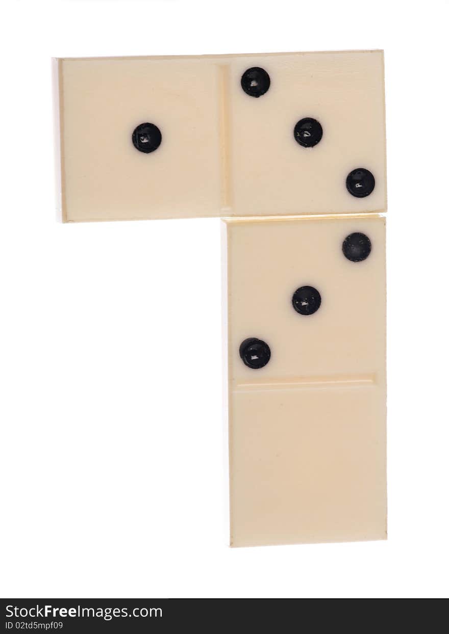 Dominos game isolated studio cutout