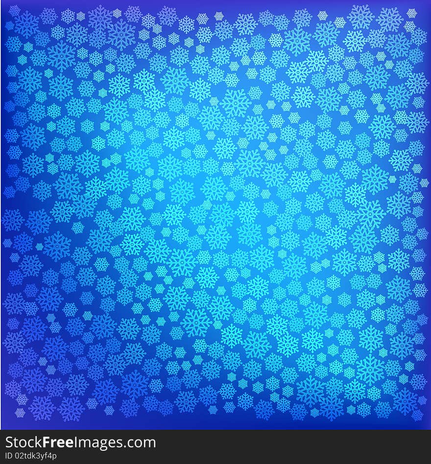 Abstract christmas Snowflakes on a blue background. Abstract christmas Snowflakes on a blue background