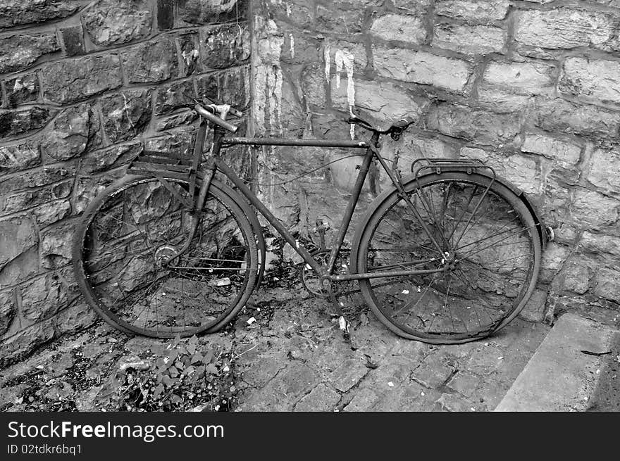 An old bike in the corner