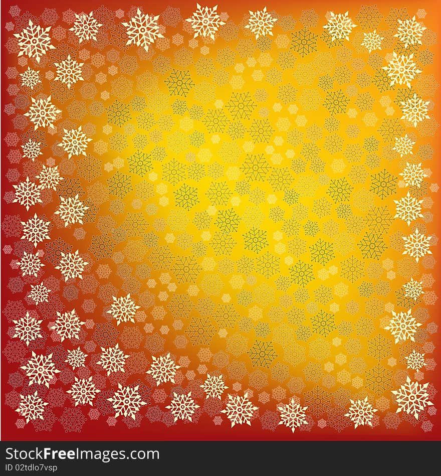 Abstract christmas Snowflakes on a red background. Abstract christmas Snowflakes on a red background