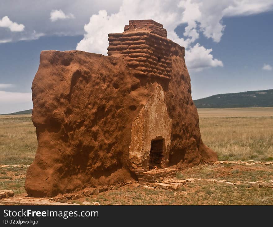 View of the ruins of Fort Union at Fort Union National Monument in New Mexico. View of the ruins of Fort Union at Fort Union National Monument in New Mexico