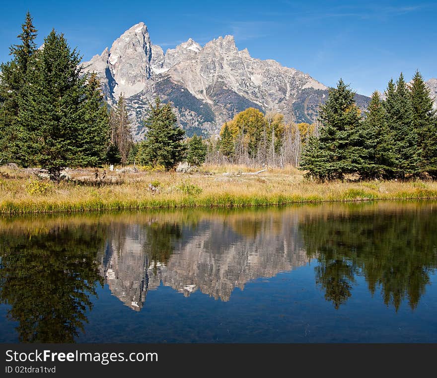 Beautiful morning at Grand Teton National Park's Schwabacher's Landing. Beautiful morning at Grand Teton National Park's Schwabacher's Landing.