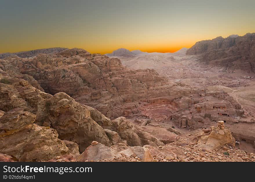 Sunrise In The Desert