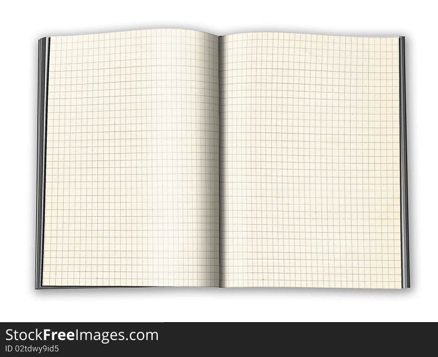 3D Illustration of Squared Notebook