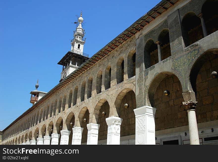 Scenery of a famous Omayyad Mosque in Damascus,Syria