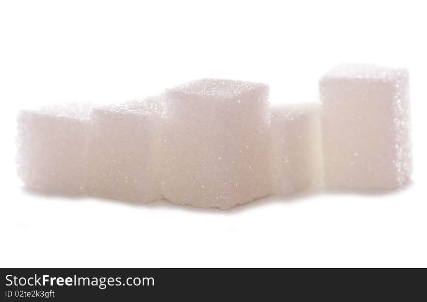 Pile Of White Sugar Cubes