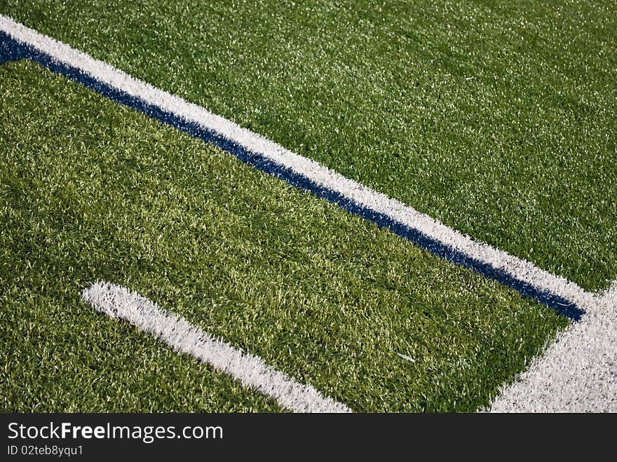 Football field end zone line. Football field end zone line