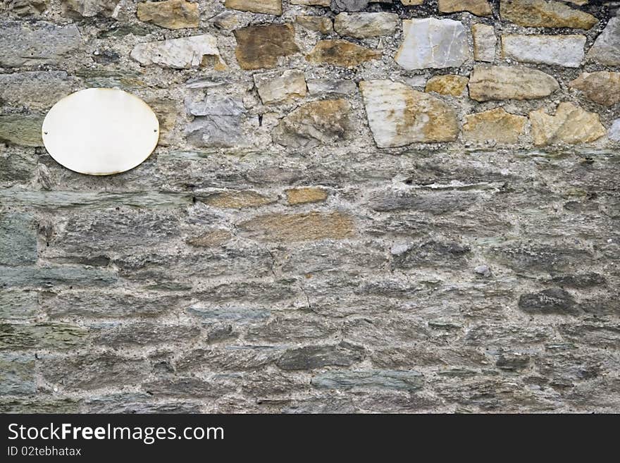 Wall with sign