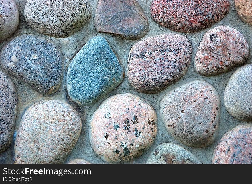 Ancient protection from stones. Wall background.