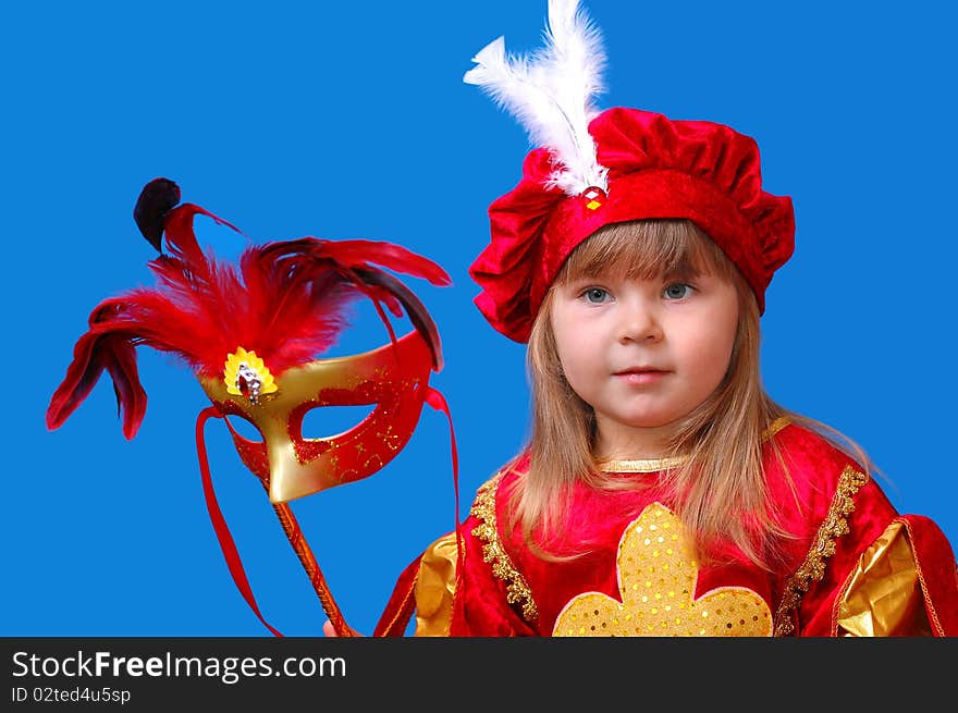 The girl with a carnival mask