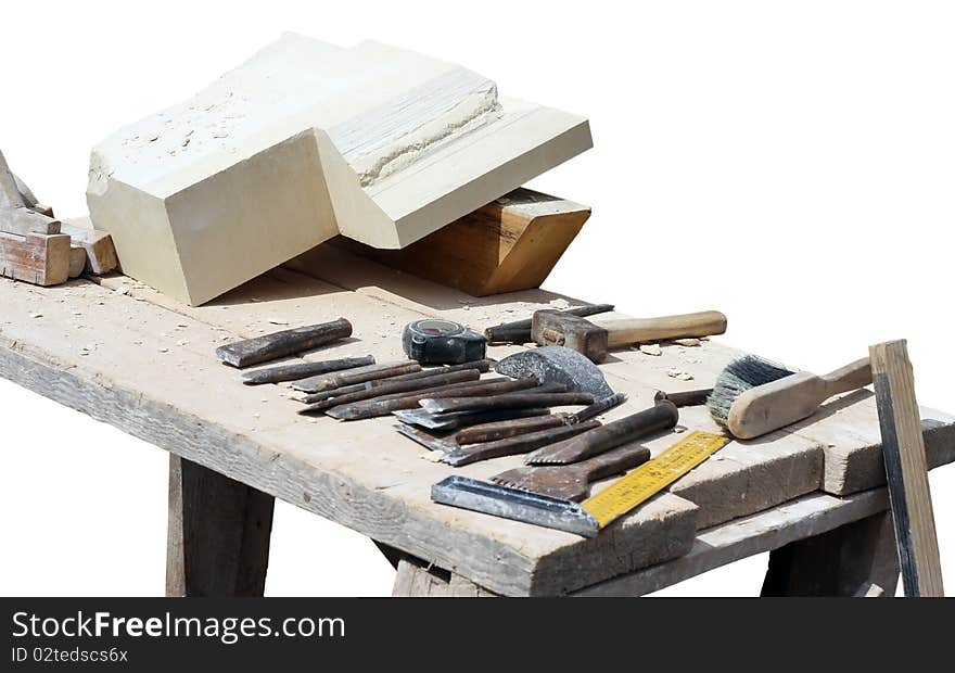 This image represents a carving table isolated on a white background!. This image represents a carving table isolated on a white background!