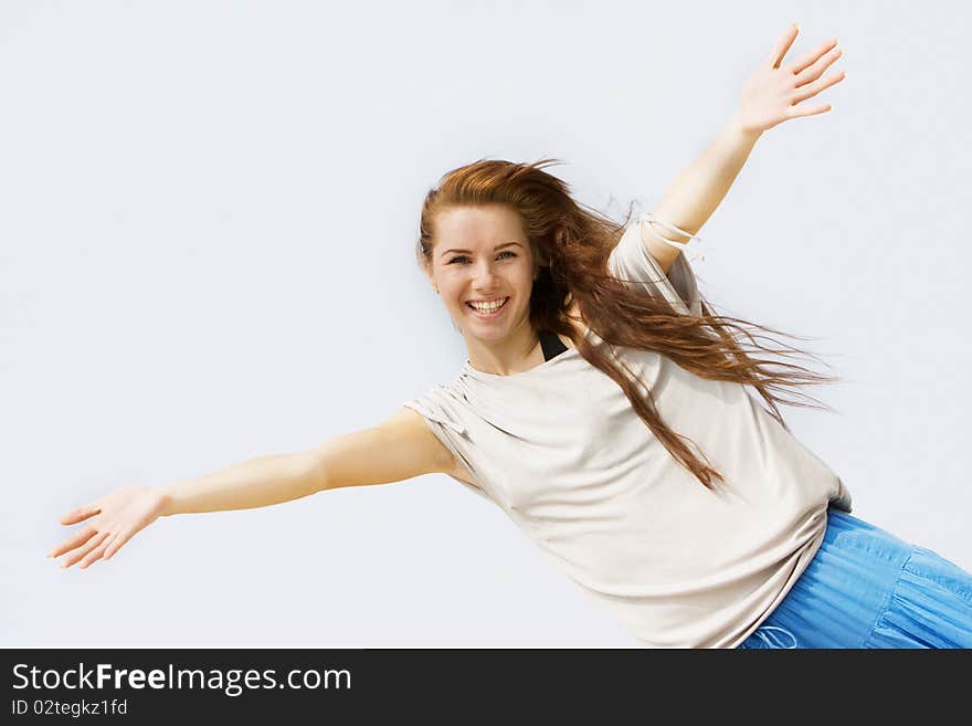 Portrait of young happy girl