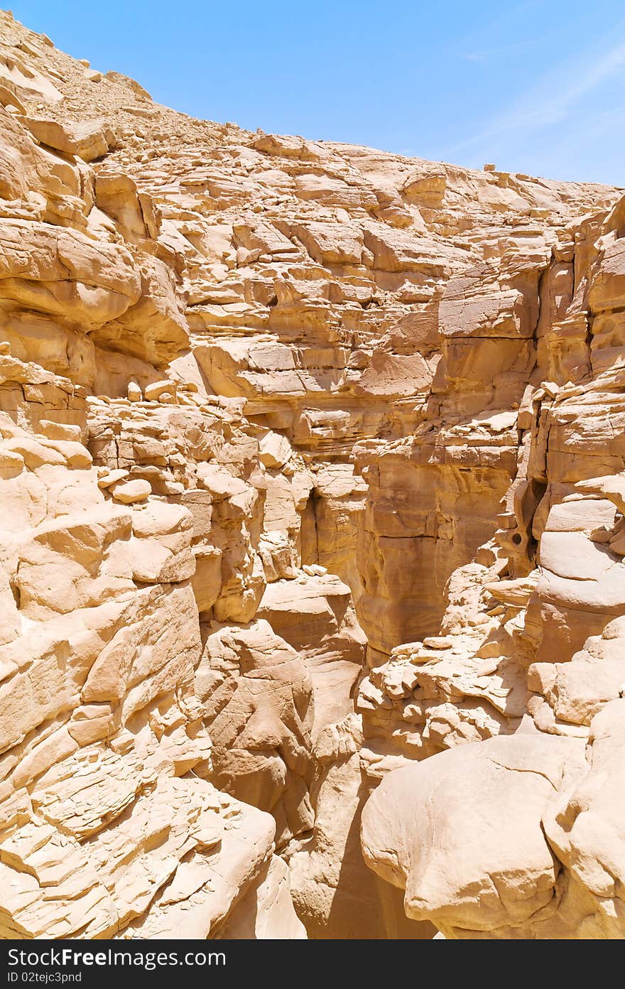 A canyon in the Sinai Peninsula in Egypt