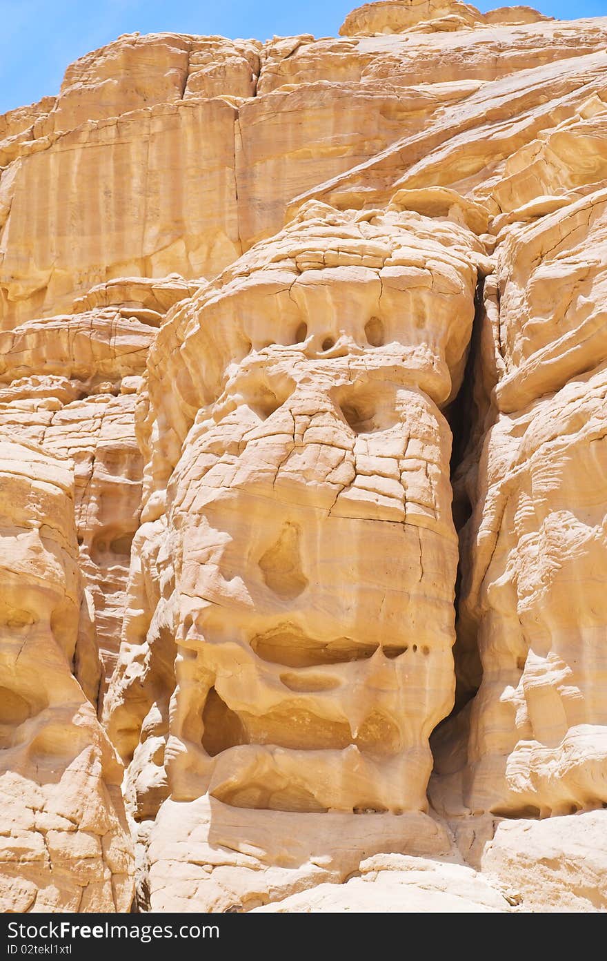 A canyon in the Sinai Peninsula in Egypt