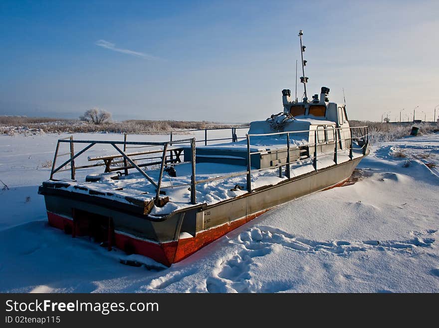 Frozen Old Boat