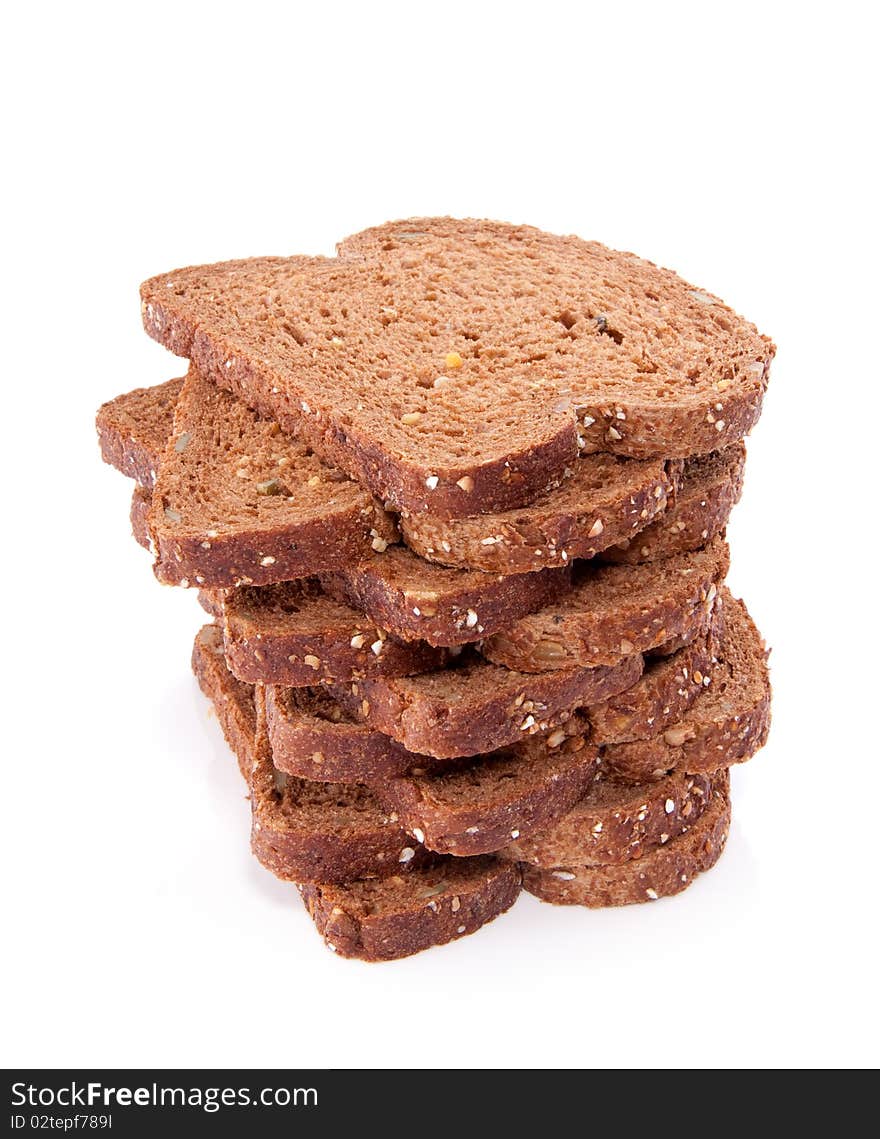 Slices of wholemeal cereal bread