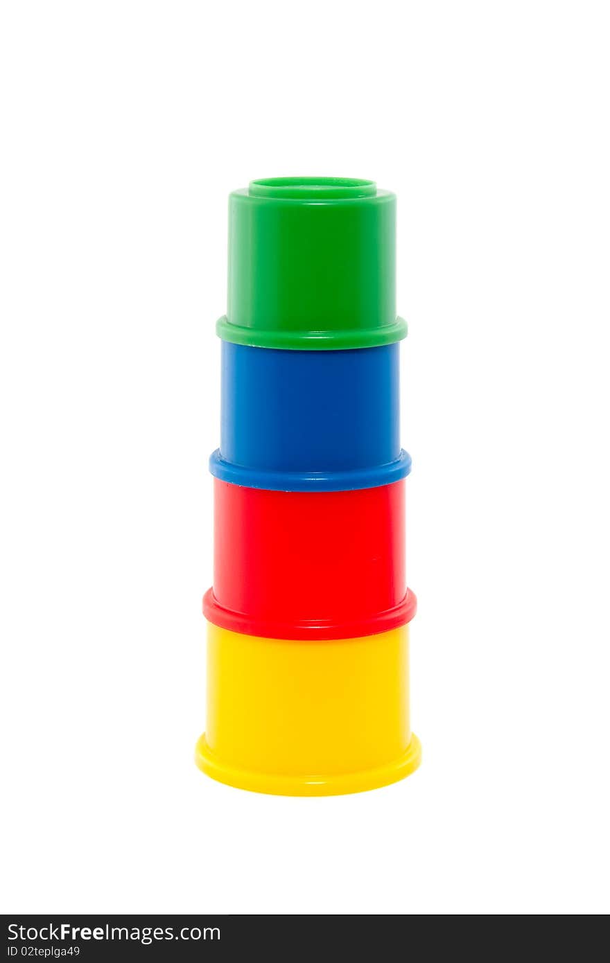 A stack of toy cups