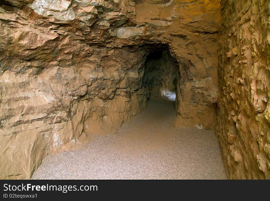 One of the tunnels inside a cliffweller's home. One of the tunnels inside a cliffweller's home