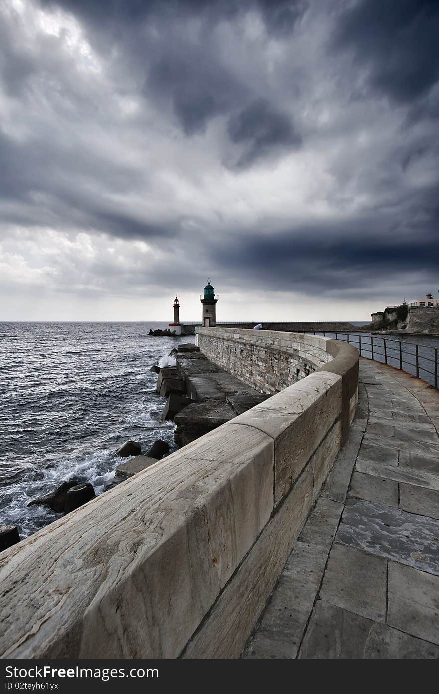 France, Corsica, Bastia, view of the port