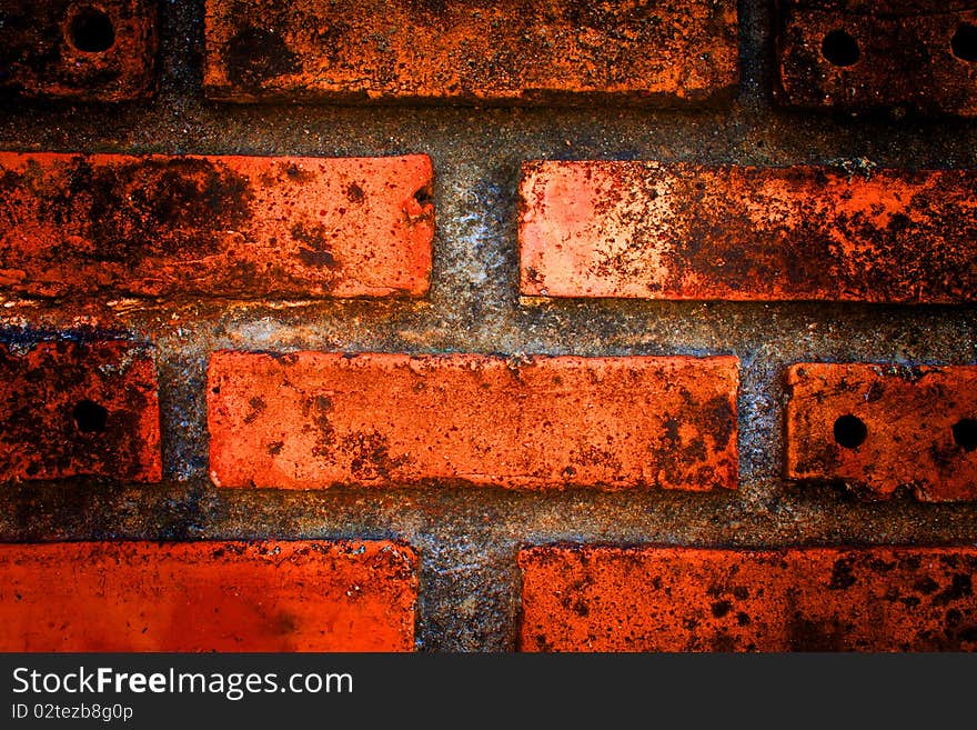 Red brick wall,possible use to background