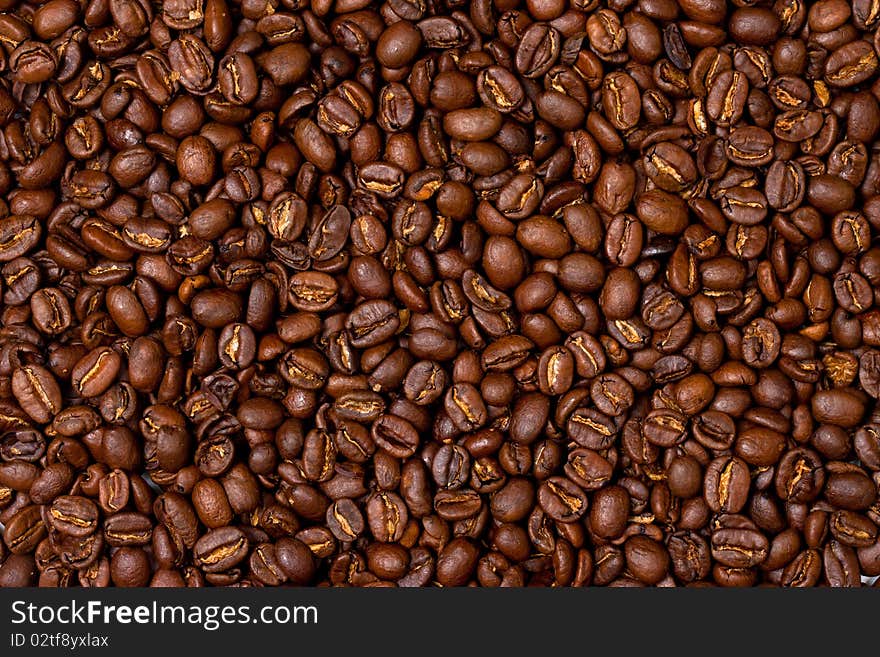 Drak Roasted Coffee beans with a deep brown color