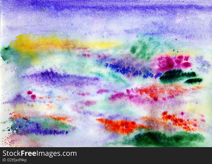 Beautiful abstract painted violet watercolor background. Beautiful abstract painted violet watercolor background