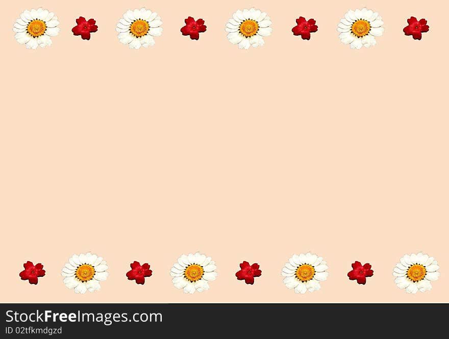 Beige background with flowers. Room for your text. Beige background with flowers. Room for your text.