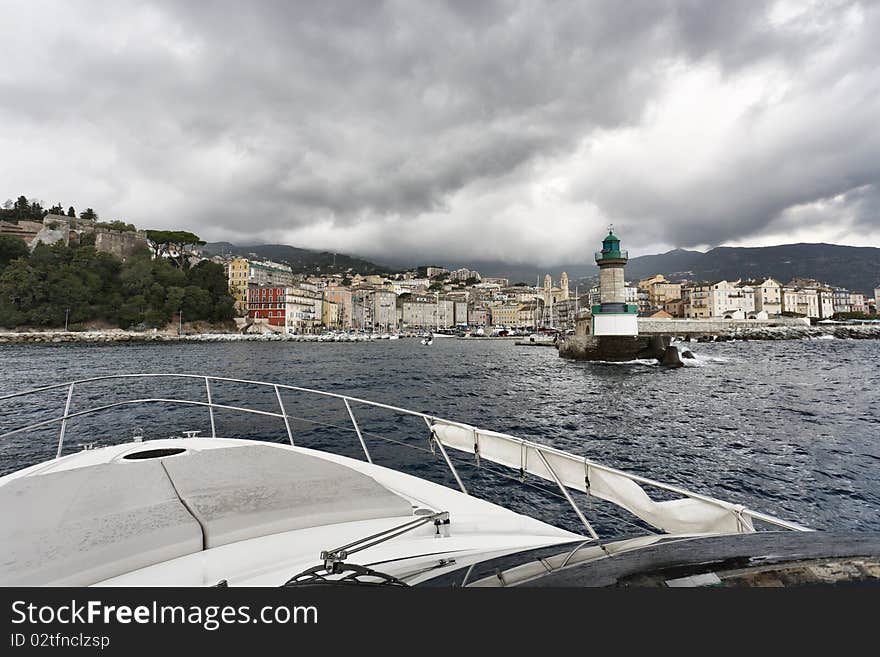 France, Corsica, Bastia, View Of The Port